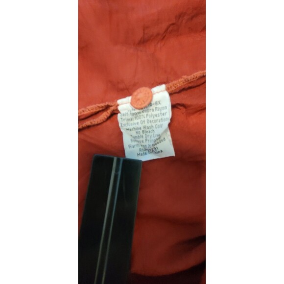 JOHNNY WAS 3x RED Tunic Embroidered Cupra - long sleeve Shirt Blouse Top HOLIDAY - Picture 5 of 10